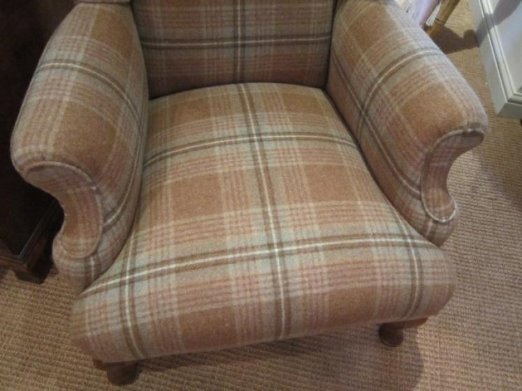 Very Comfortable Victorian Upholstered Wing Armchair - Image 4