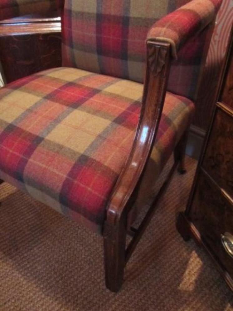 Top Quality Early Victorian Oak Gainsborough Armchair - Image 2