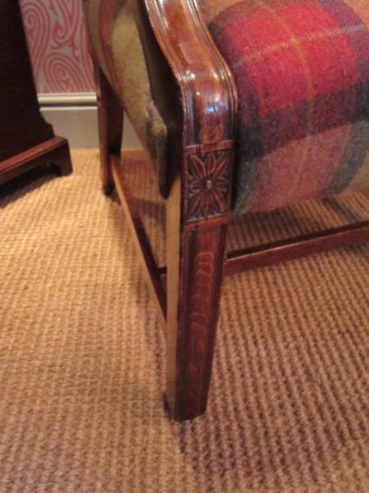 Top Quality Early Victorian Oak Gainsborough Armchair - Image 3