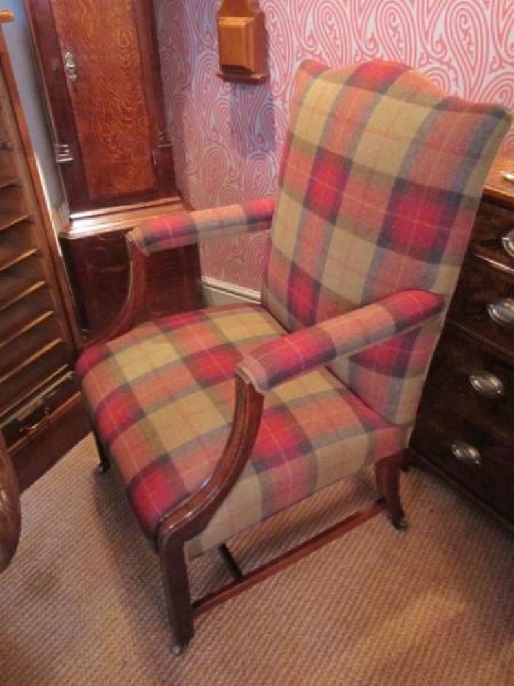 Top Quality Early Victorian Oak Gainsborough Armchair - Image 5