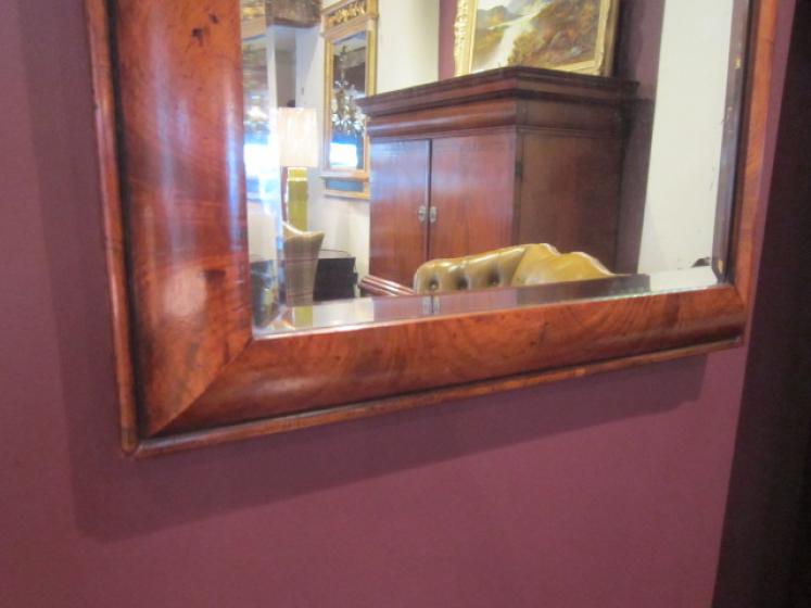 Superb 19th Century Walnut Cushion Framed Mirrror - Image 3