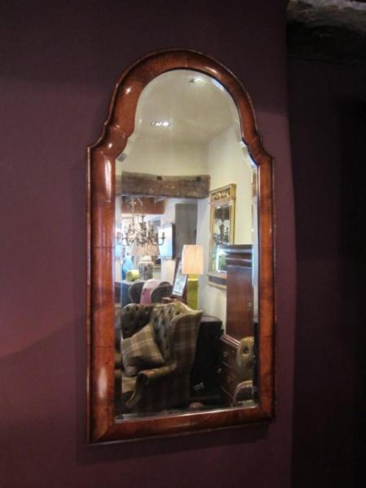 Superb 19th Century Walnut Cushion Framed Mirrror - Image 5