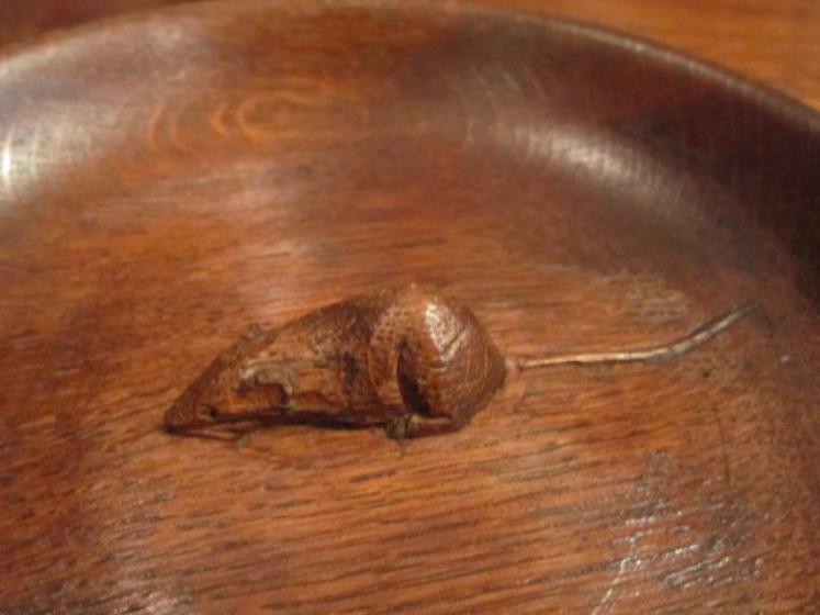Early Mouseman Small Oak Bowl - Image 3