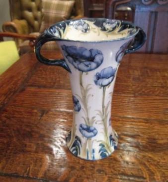 McIntyre Moorcroft Twin Handled Poppies Vase