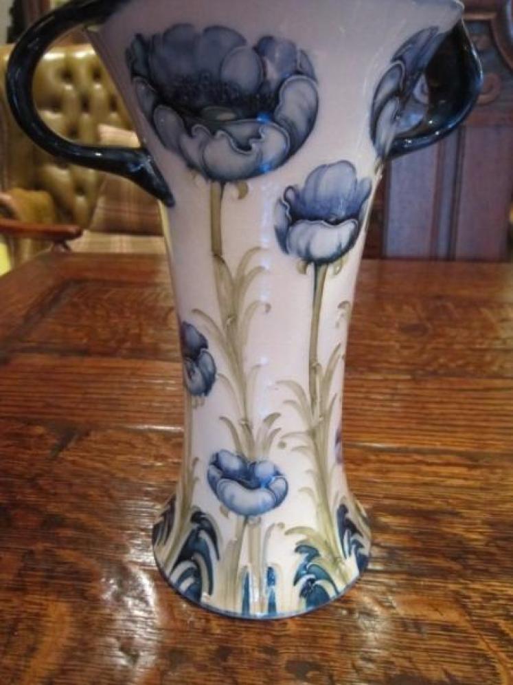 McIntyre Moorcroft Twin Handled Poppies Vase - Image 3