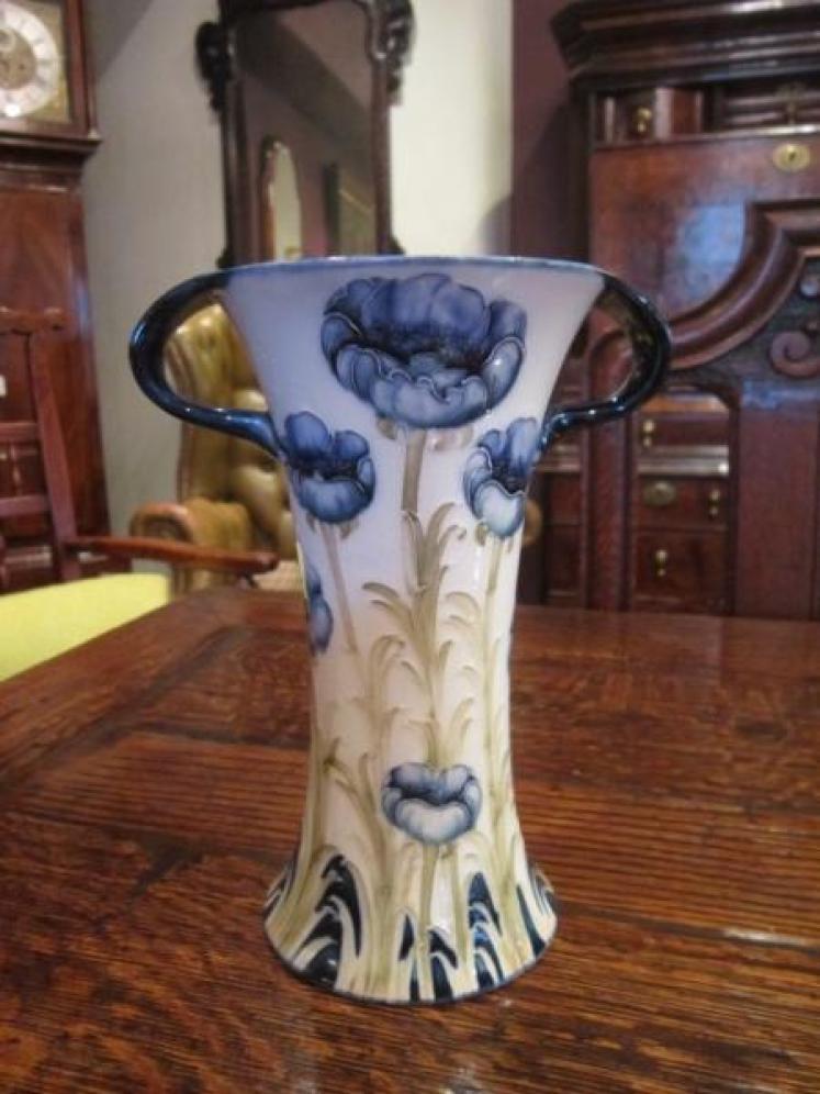 McIntyre Moorcroft Twin Handled Poppies Vase - Image 5