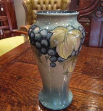 Moorcroft Leaf & Berries on Celadon Vase
