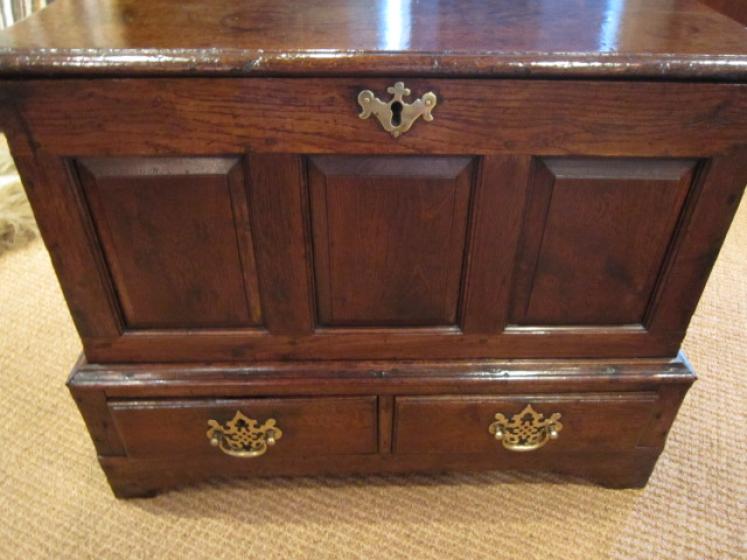 Original George II Period Oak Coffer Bach - Image 2