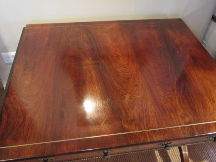 Outstanding Regency Rosewood Brass Inlaid Sofa Table - Image 2