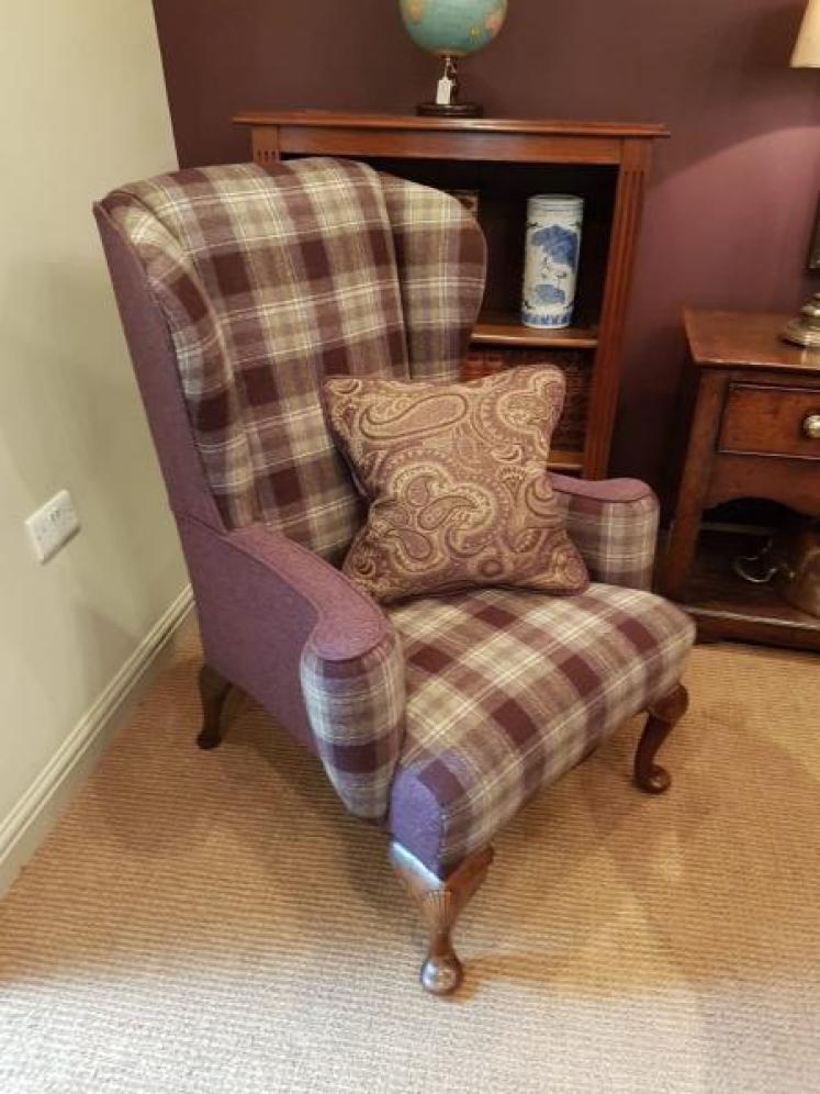 George III Style Wing Back Chair c.1890 - Image 1