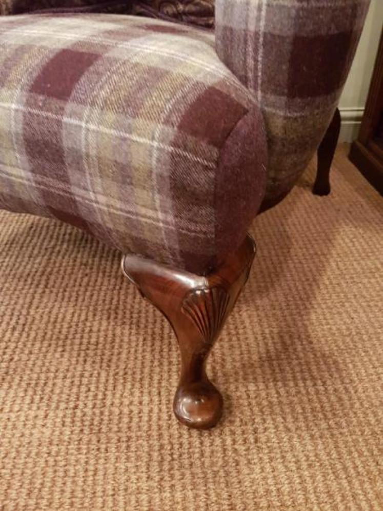 George III Style Wing Back Chair c.1890 - Image 3