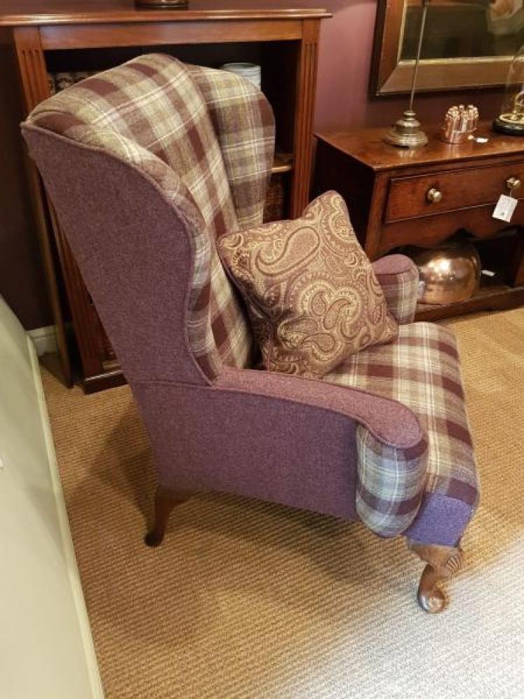 George III Style Wing Back Chair c.1890 - Image 4