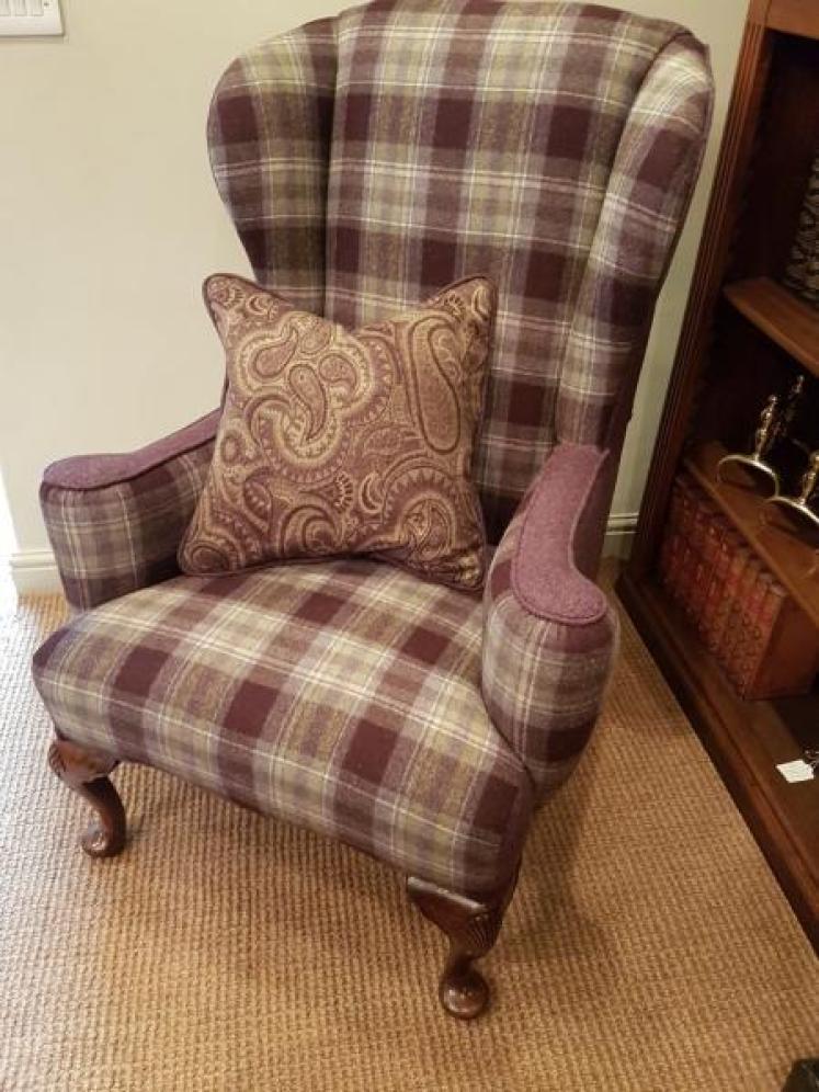 George III Style Wing Back Chair c.1890 - Image 5