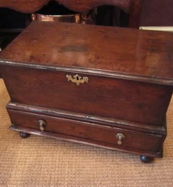 Small William & Mary Period Oak Coffer Bach