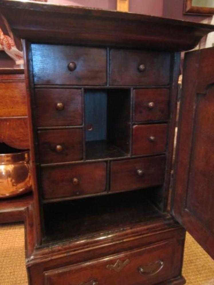 George II Period Fielded Panel Spice Cupboard - Image 4