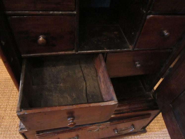 George II Period Fielded Panel Spice Cupboard - Image 5