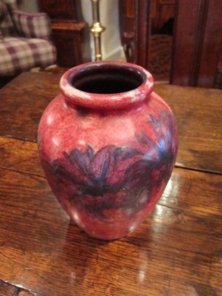 Rare & Unusual Moorcroft Flambe Cornflower Vase - Image 3