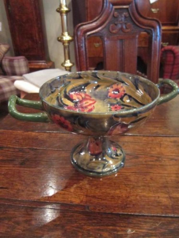Stunning Moorcroft Spanish Pedestal Bowl - Image 1