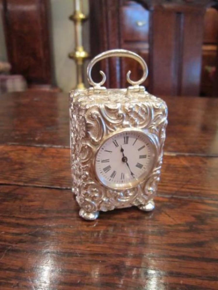 Top Quality Victorian Chester Silver Carriage Clock - Image 1