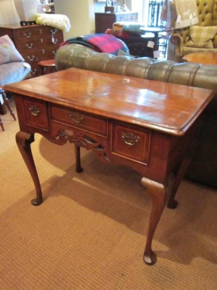 Superb Queen Anne Period Walnut Inlaid Lowboy - Image 1