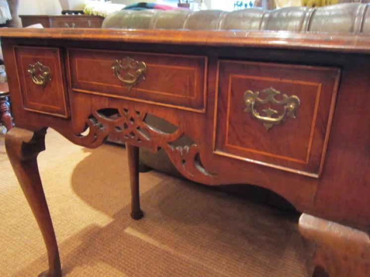 Superb Queen Anne Period Walnut Inlaid Lowboy - Image 2