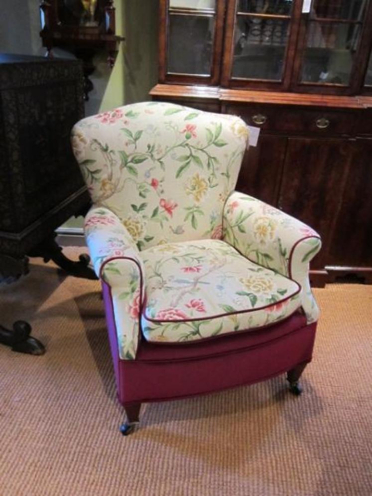 Very Comfortable Victorian Upholstered Easy Armchair - Image 1