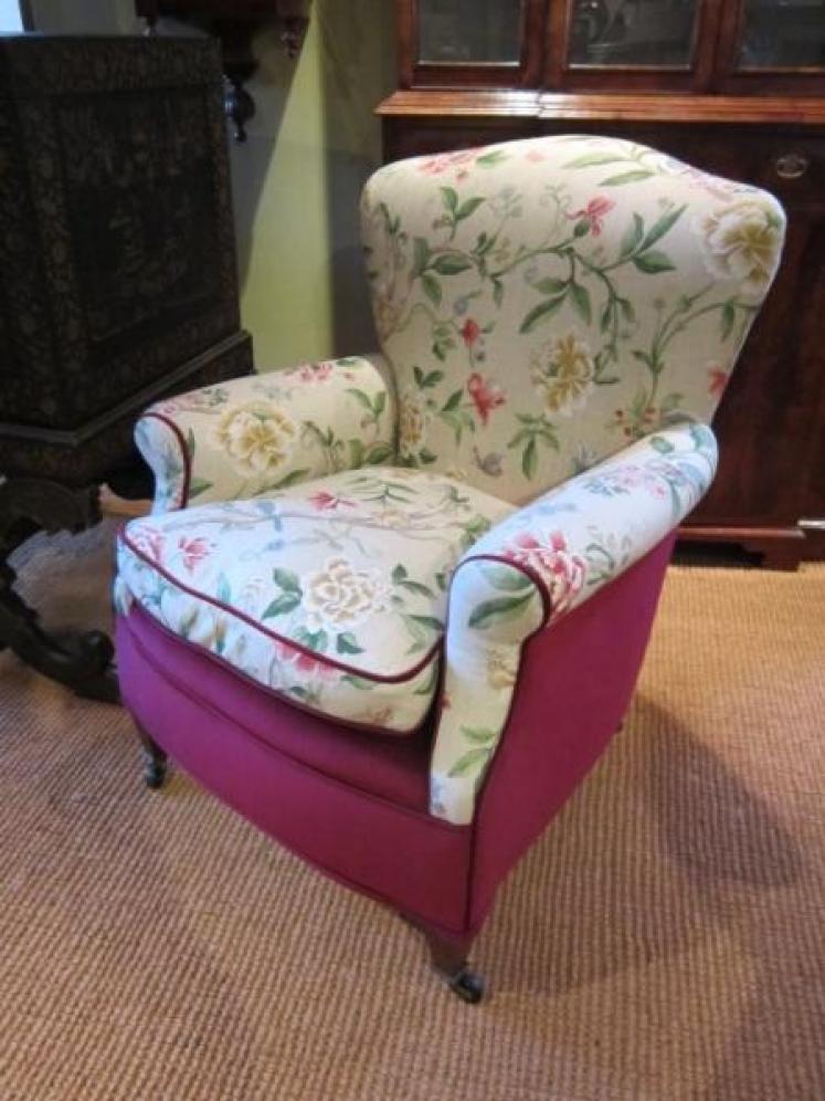 Very Comfortable Victorian Upholstered Easy Armchair - Image 2