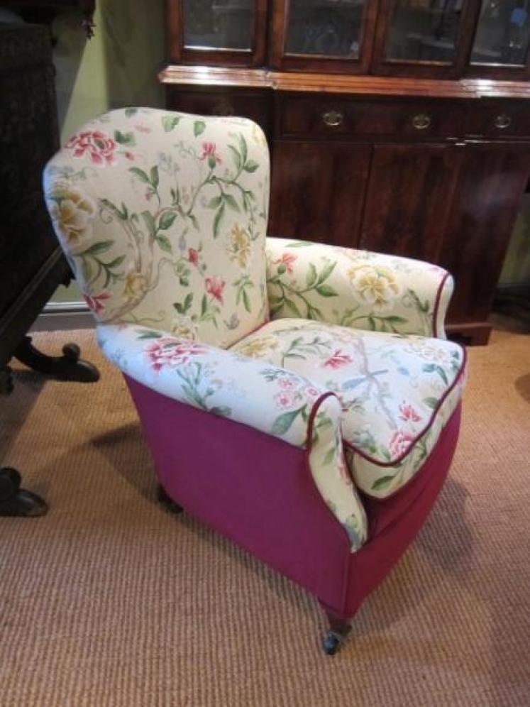 Very Comfortable Victorian Upholstered Easy Armchair - Image 5