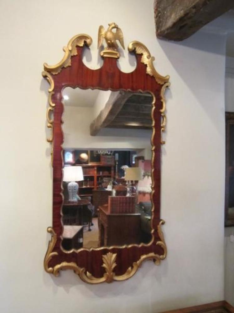 Superb George III Period Mahogany & Timber Gilt Mirror - Image 1