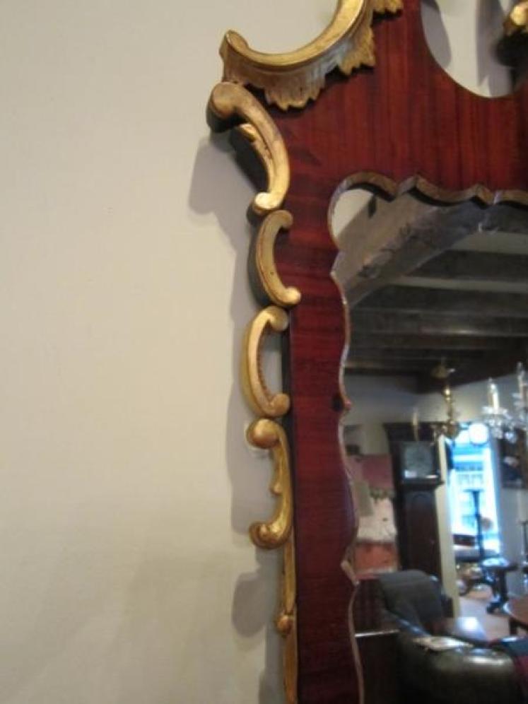 Superb George III Period Mahogany & Timber Gilt Mirror - Image 3