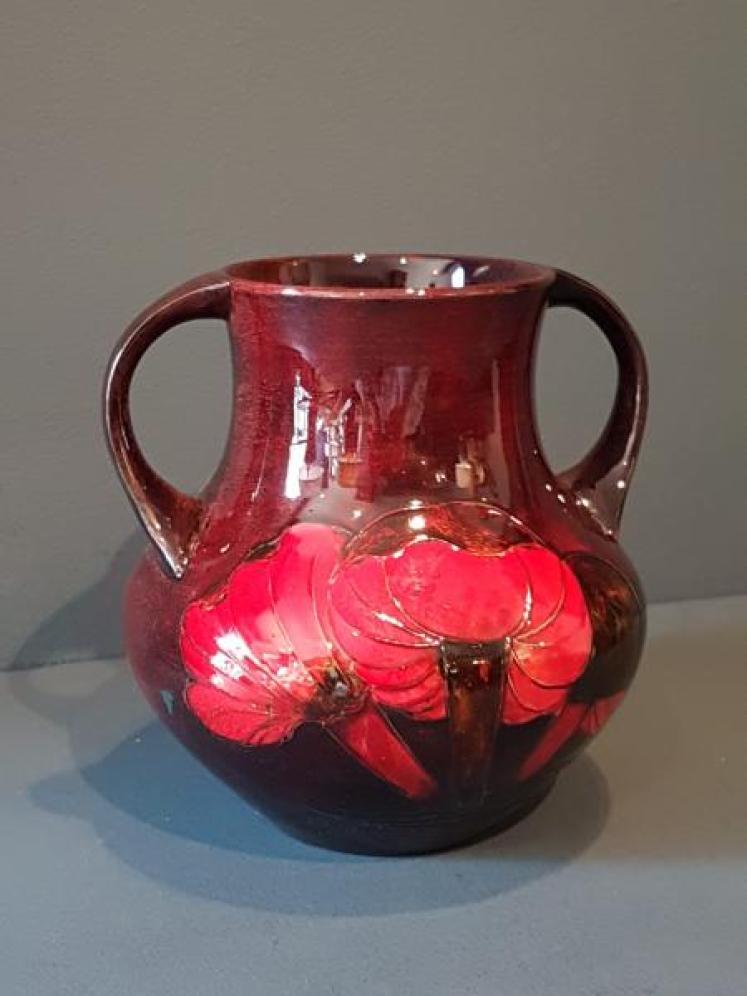 Rare Moorcroft Flambe Claremont Twin Handled Vase - Image 1