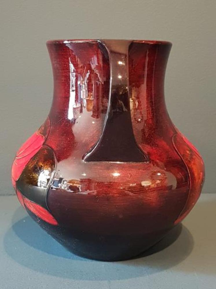 Rare Moorcroft Flambe Claremont Twin Handled Vase - Image 2