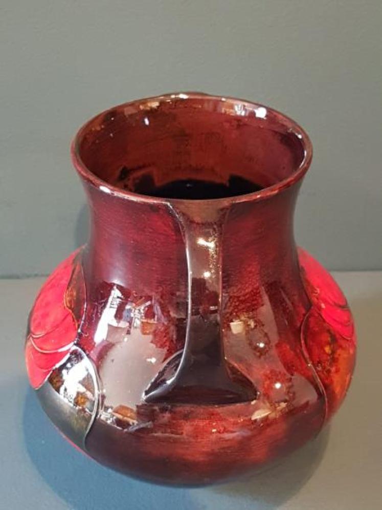 Rare Moorcroft Flambe Claremont Twin Handled Vase - Image 3