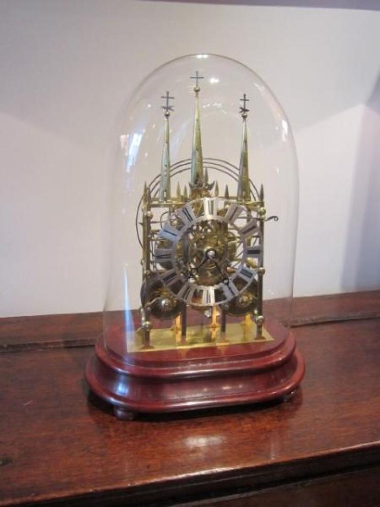 Impressive Early Victorian Double Fusee Skeleton Clock - Image 1