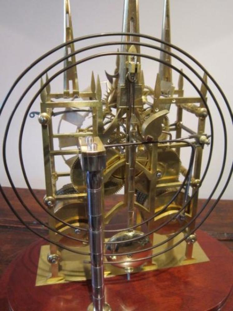 Impressive Early Victorian Double Fusee Skeleton Clock - Image 3