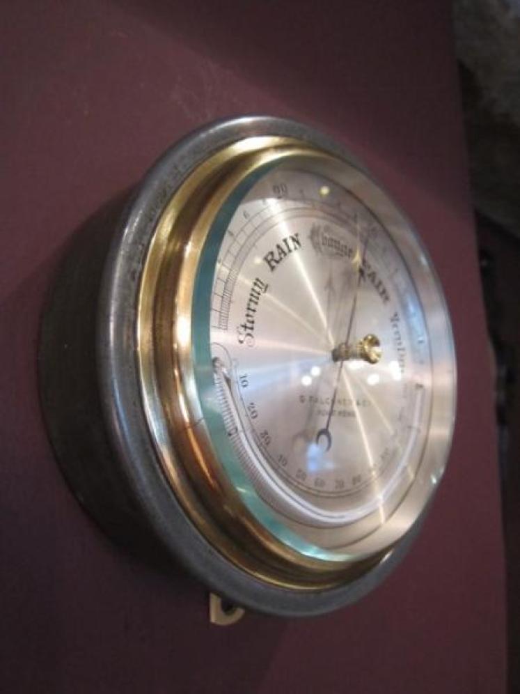 Superior Victorian Polished Steel Marine Barometer - Image 2