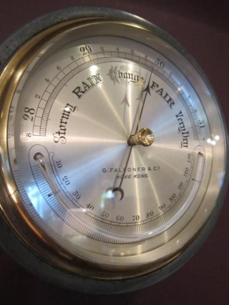 Superior Victorian Polished Steel Marine Barometer - Image 4
