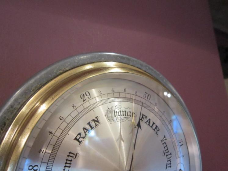 Superior Victorian Polished Steel Marine Barometer - Image 5