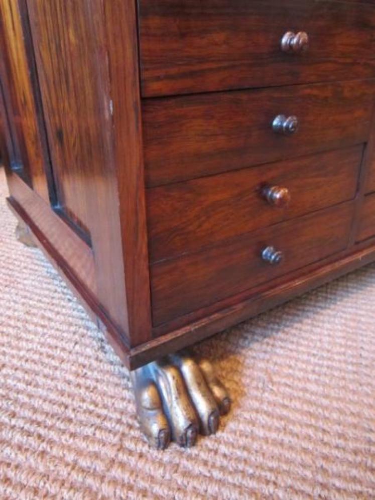 Superb Regency Rosewood Chess Top Collector's Cabinet - Image 4