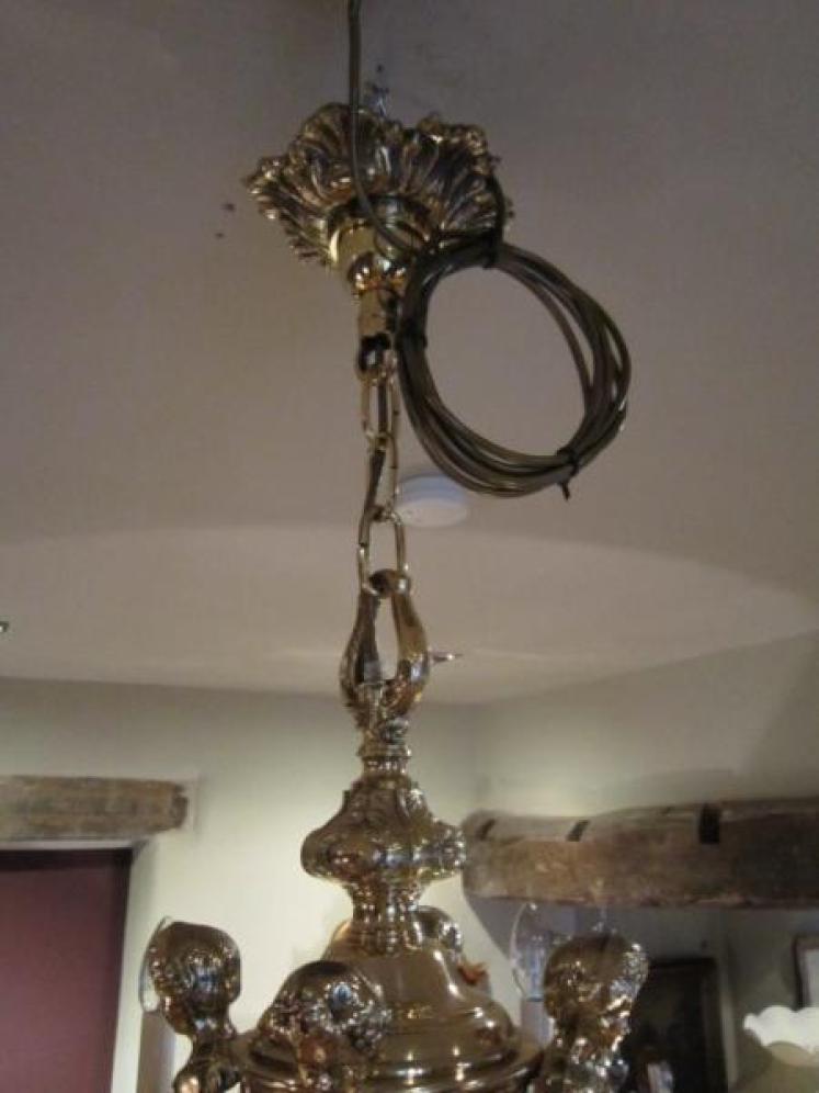 Stunning 19th Century Bronze Louis XIV Style Chandelier - Image 5