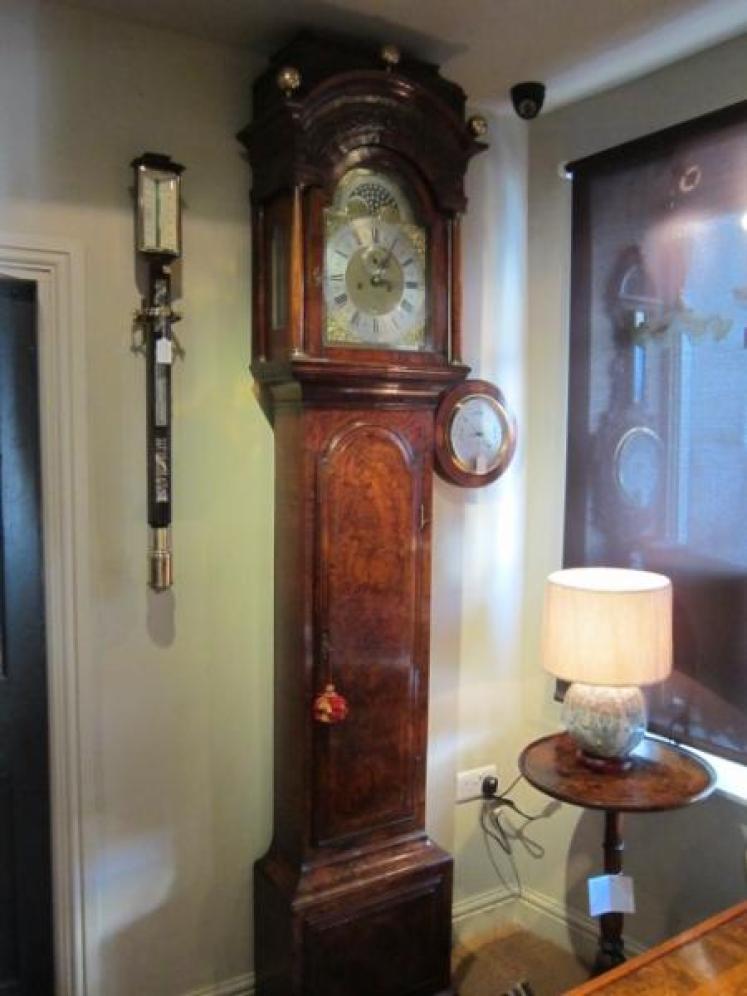 Impressive George II Burr Walnut London Longcase Clock - Image 3