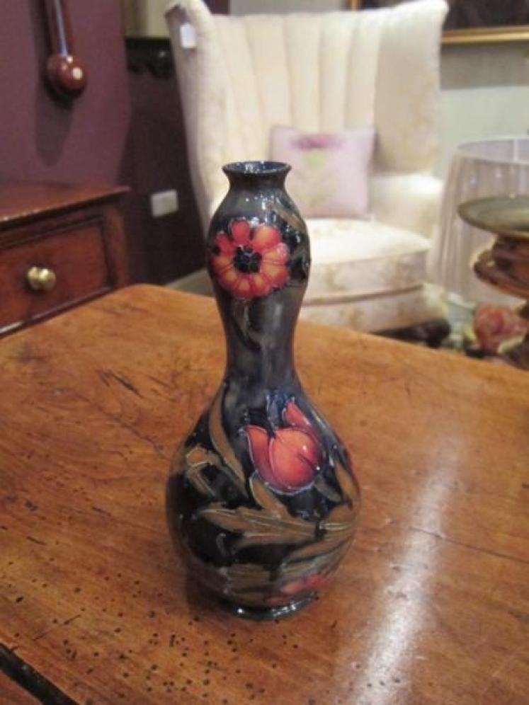 Early Moorcroft Spanish on Ochre Ground Vase - Image 4