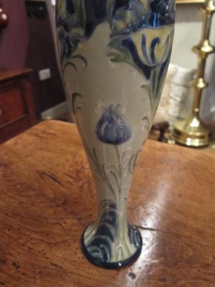 Art Nouveau Moorcroft Tulip on Celadon Liberty's Vase - Image 5