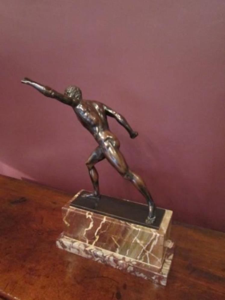 Impressive Art Deco Roman Olympian Bronze Figure - Image 1