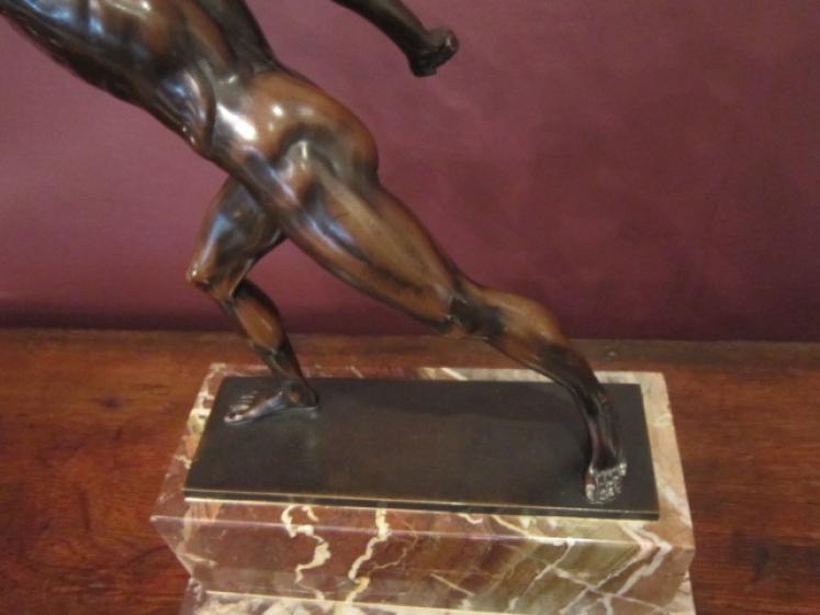 Impressive Art Deco Roman Olympian Bronze Figure - Image 5