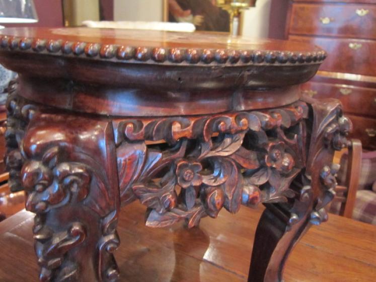 19th Century Carved Walnut Jardiniere Stand - Image 4