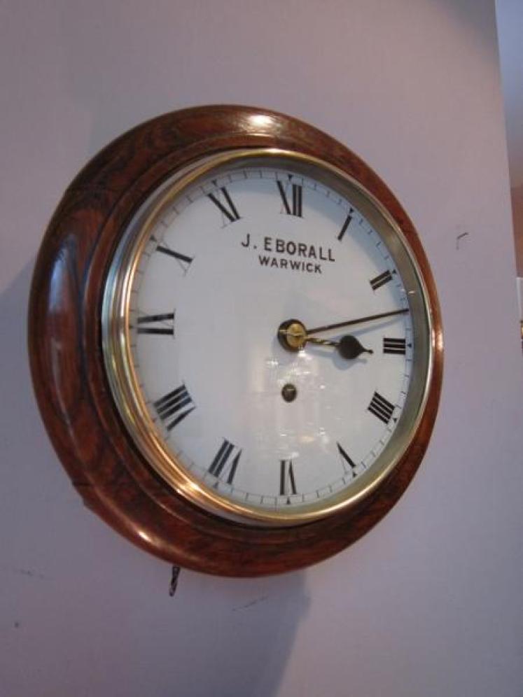 Top Quality 19th Century Polished Oak 8" Wallclock - Image 1