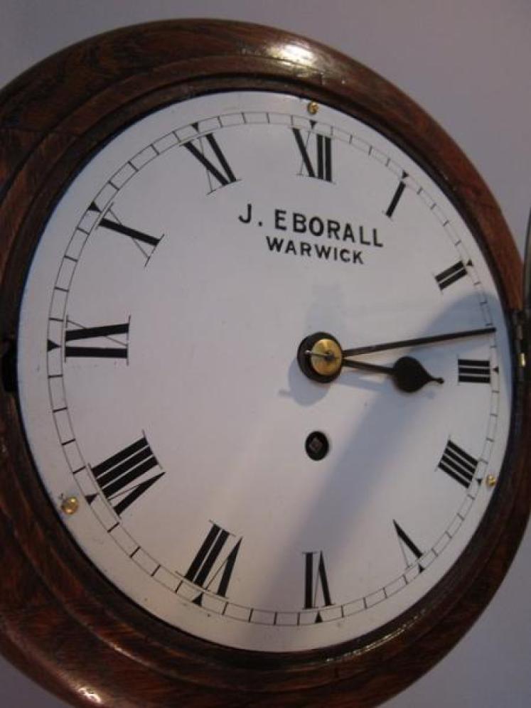 Top Quality 19th Century Polished Oak 8" Wallclock - Image 4