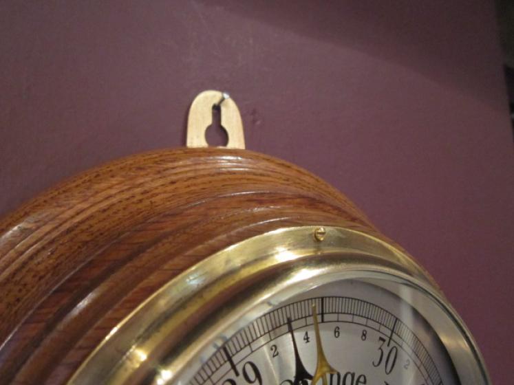 High Quality Victorian Polished Oak Aneroid Barometer - Image 5