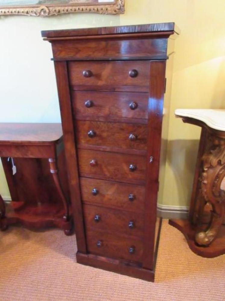 Superb William IV Period Rosewood Wellington Chest - Image 1